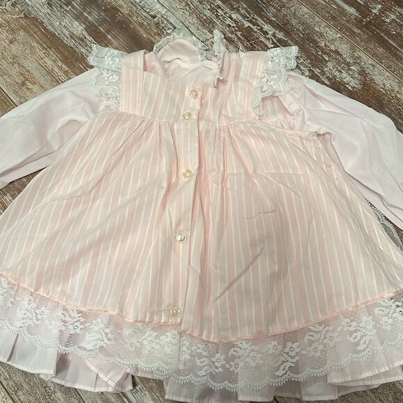 Vintage Bryan Pink Lace Dress Set - Picture 7 of 9